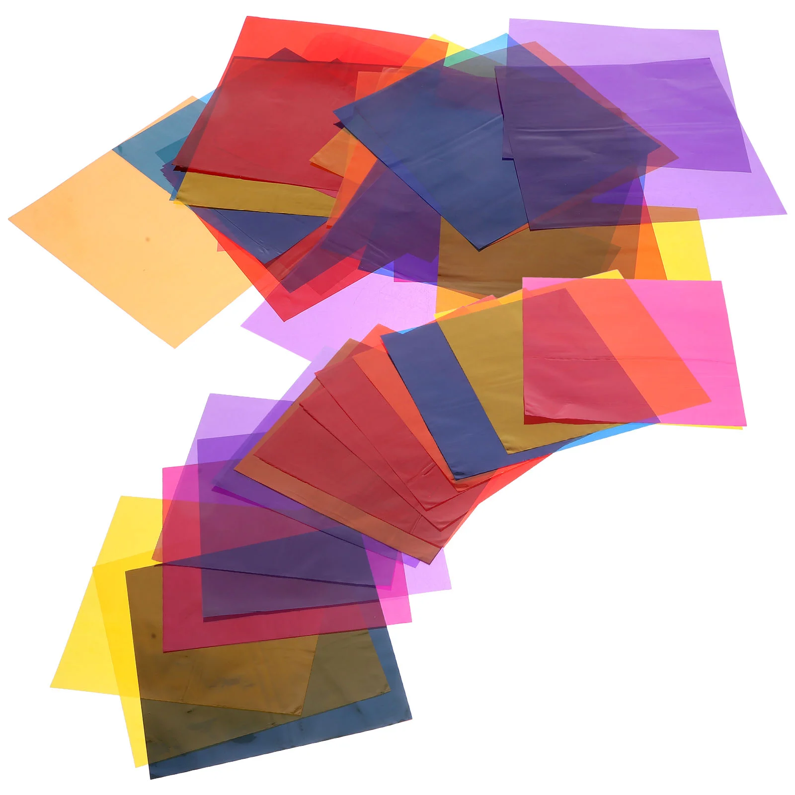 

84 Sheets Multicolor Game Candy Child Clear Wrapping Paper Colored Cellophane Material Squares Chic Wrapper