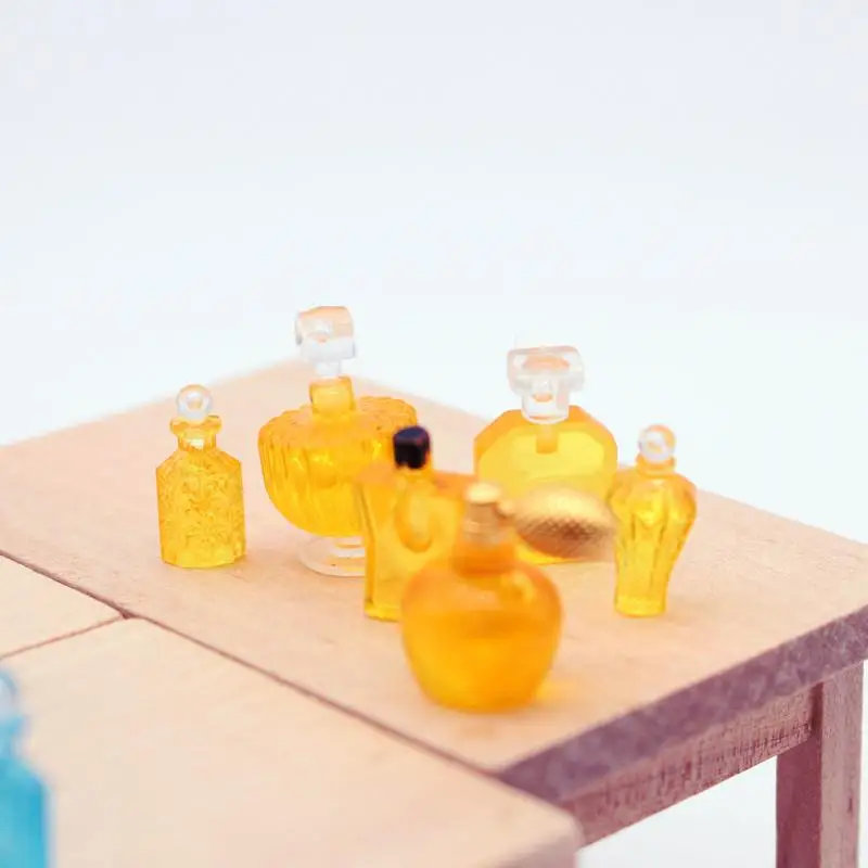 Cute Simulation Perfume Six-piece Set Dollhouse Toys Miniature Models Ornaments Decor DIY Resin Accessories Kids Play House Toys
