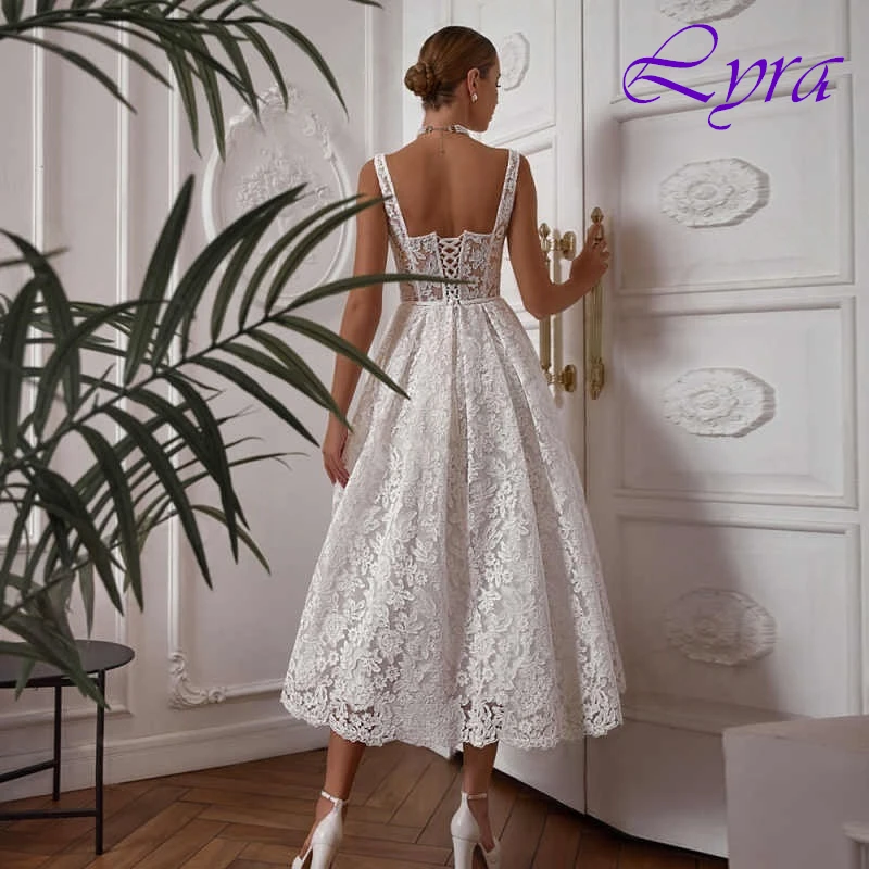 تخصيص ألف خط ساحة الياقة أنيقة فستان سهرة مثير وأزياء رائعة لحفلات الزفاف فساتين المشاهير عالية الجودة