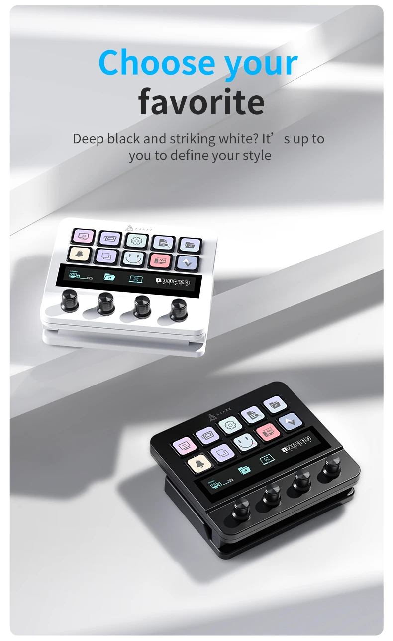 Teclado Mecânico Ajazz AKP05, Assistente de Mesa Multifuncional