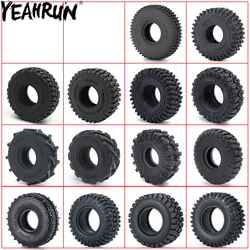 YEAHRUN-Pneus en Caoutchouc de 1.0 Pouces, pour Roue de Terrain Boue, pour 1/24 Axial SCX24, 1/18 TRX4M RC, Pièces de Voiture Micro Inoler, 4 Pièces