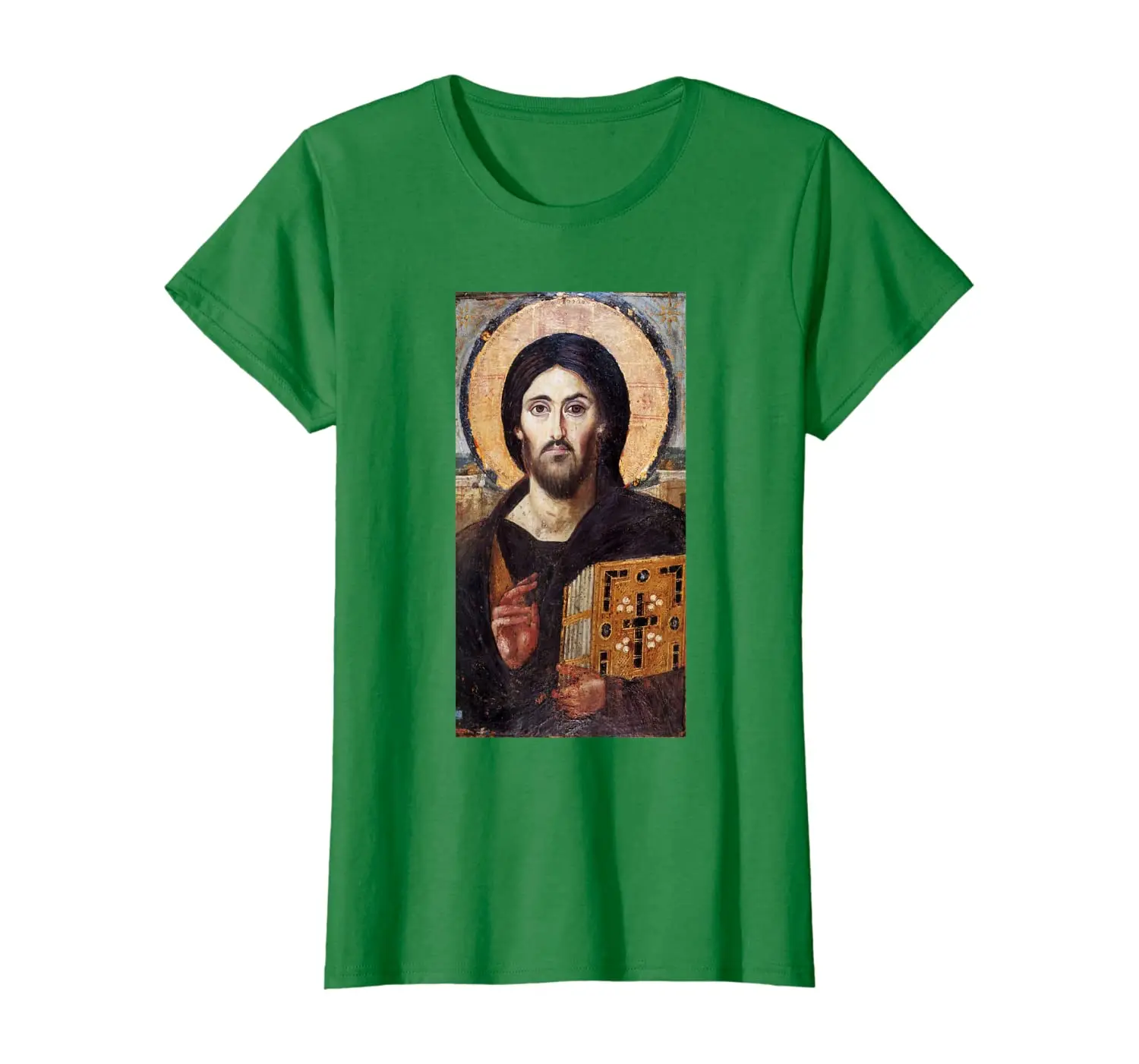 Jesus Christ Pantocrator Icon Sinai Orthodox Christian Gift T-Shirt. Summer Cotton Short Sleeve O-Neck Unisex T Shirt New S-3XL