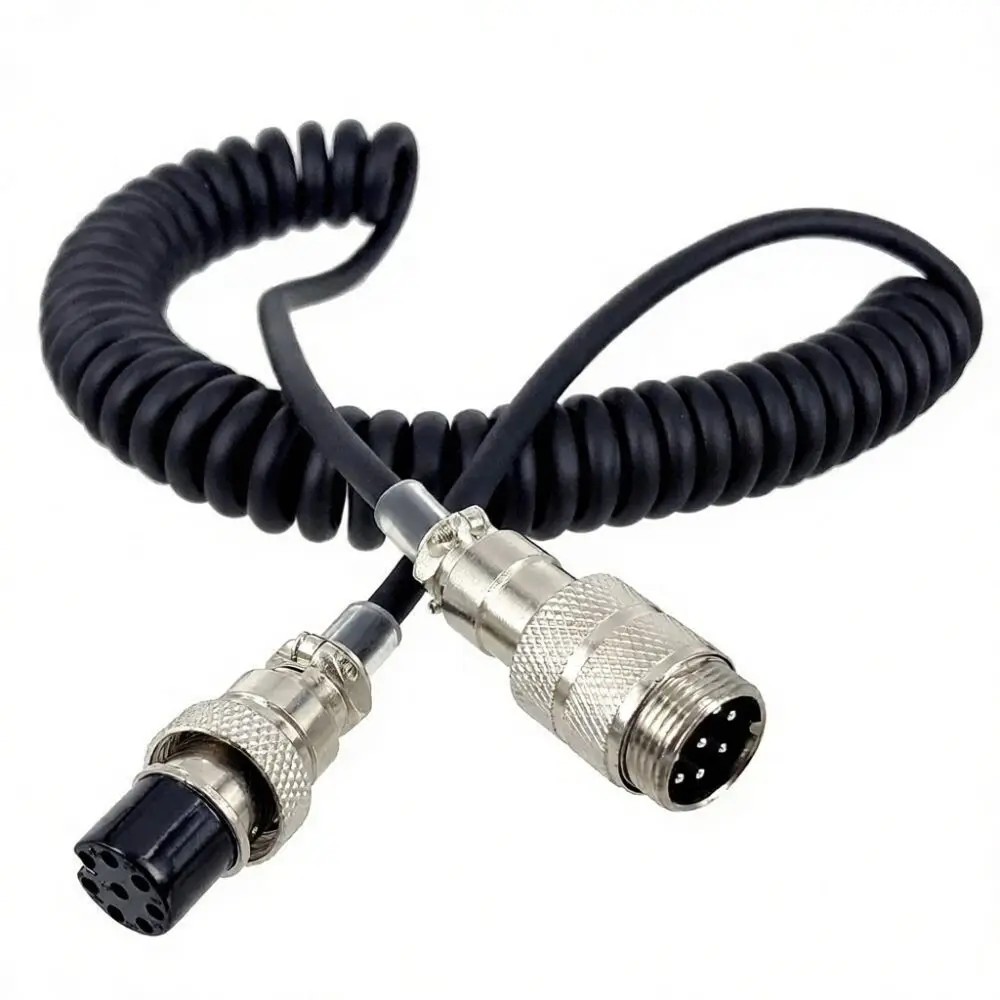 Heavy Duty 8 Pin Aviation Extension Cable For EMS53 EMS57 MC44 TM241 HM36 Mic Audio Device Extension Lead Accessory