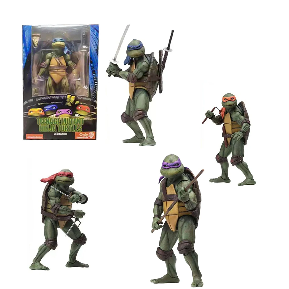 Figura de acción de tortuga ninja, versión de la película Neca 1990, edición limitada, modelo de estatua de Pvc, adorno para habitación, regalo de cumpleaños