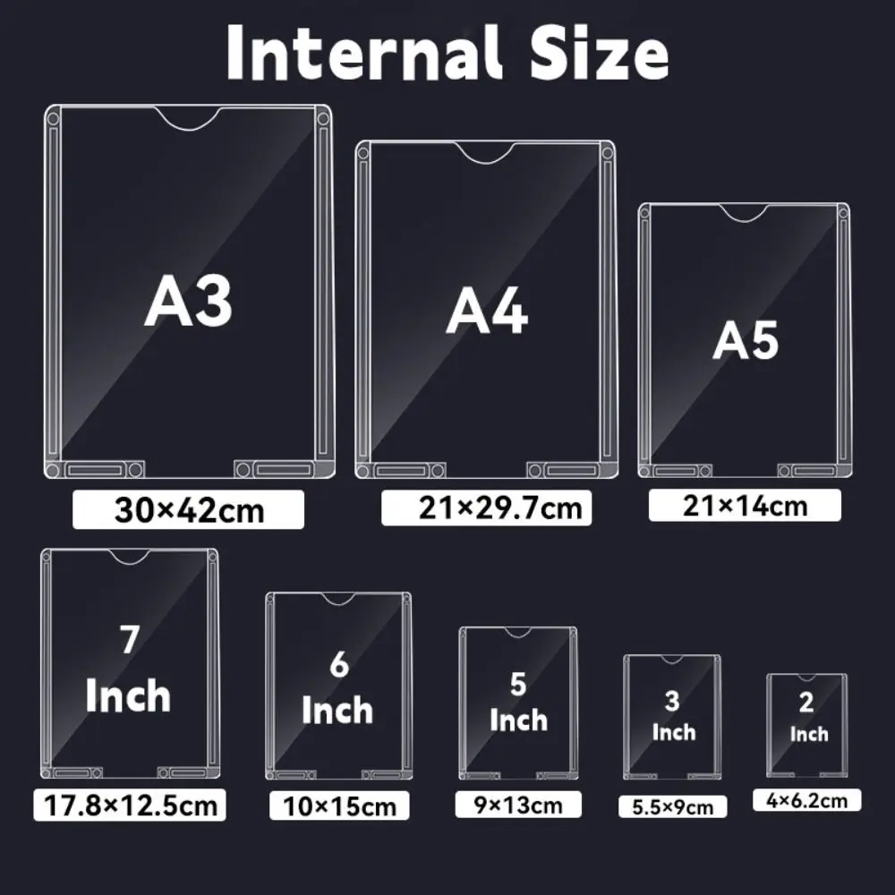 High Quality Acrylic Label Holder Self-Adhesive Clear Card Holder Double Layer Multifunctional Photo Frame Card Display