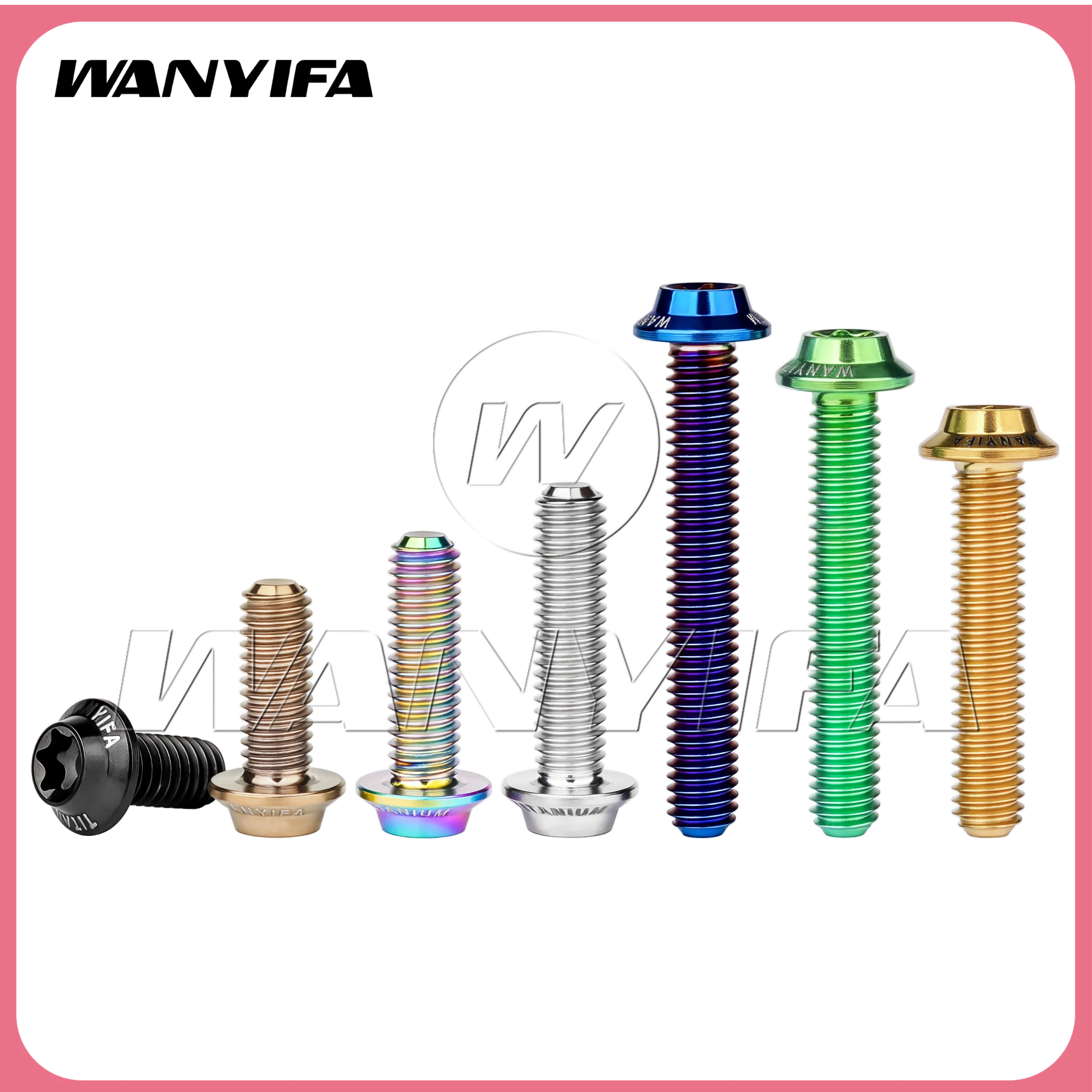 Wanyifa Titanium Bolt M3 Torx Screws for Bicycles - Butterfly Umbrella Head (6/8/10/12/15/18/20mm) T10