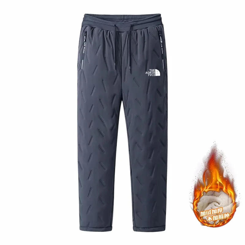 الشتاء Sweatwear الرجال أفخم سميكة الصوف Sweatpant امبسوول الحرارية السراويل سراويل تقليدية مقاوم للماء يندبروف سراويل قطنية دافئة