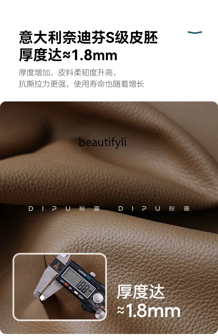 178CC Modern simple leather sofa light luxury first-layer cowhide sofa small apartment leather sofa