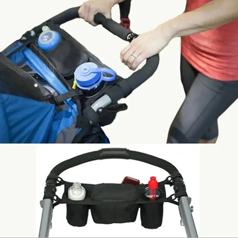 Stroller Organizer With Non-Slip Straps, Stroller With Insulated Cup Holder, Stroller Cell Phone Pouch, Pet Carrier Accessories