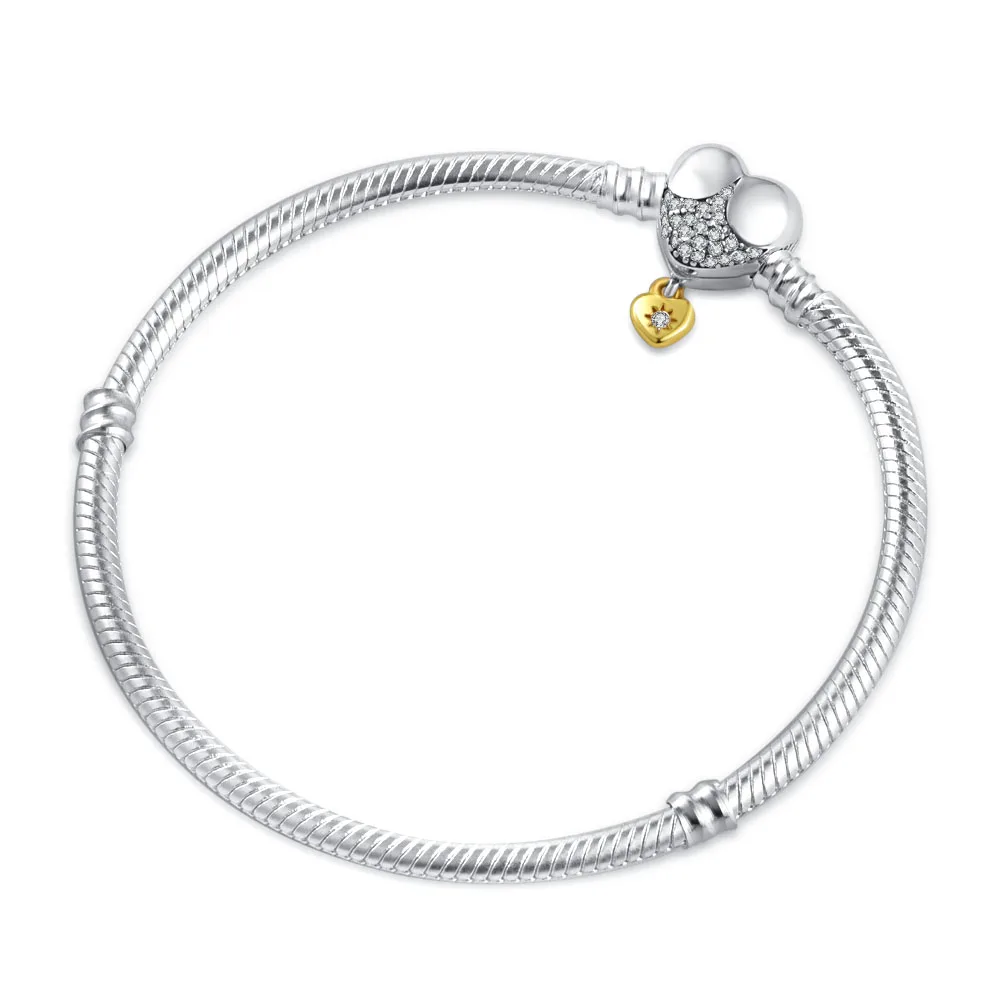 Karcsat Ezüst 925 Eredeti 16-21cm Csillag Kőr Kék Cirkon bracelts illeszkedő diy charms születésnapi jewerly ajándékok Európai