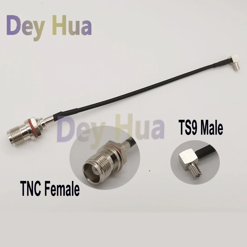 

100PCS TNC To TS9 Adapter TNC Female to TS9 Male Connector Splitter Combiner Pigtail Cable RG316 RG174 15CM RF Wire