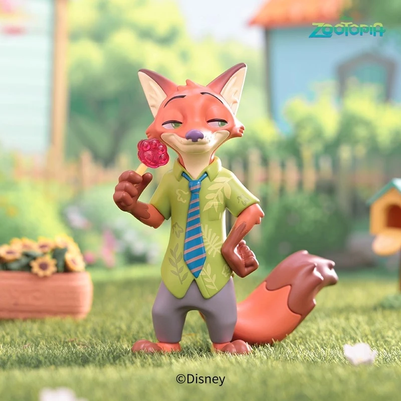 Disney Zootopia Floral World Blind Box, Judy & Nick Flower Theme Figures, Cute Desk Decor Gift, Official Collectible Desk Decor