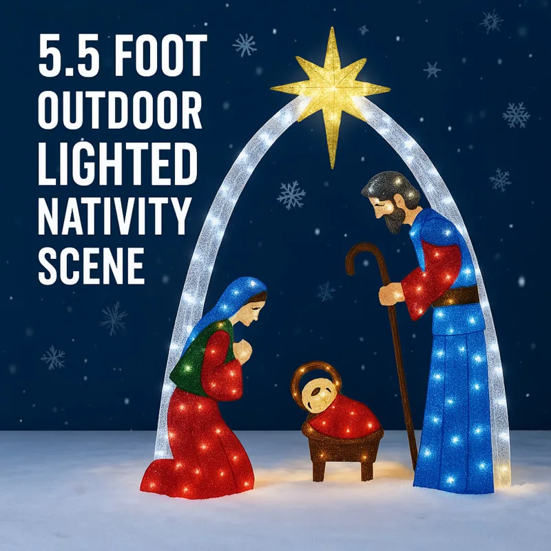

Outdoor Christmas Lights Waterproof Nativity Set For Christmas Nativity Scene Nativity Figures Christmas Decor Easter Yard Decor