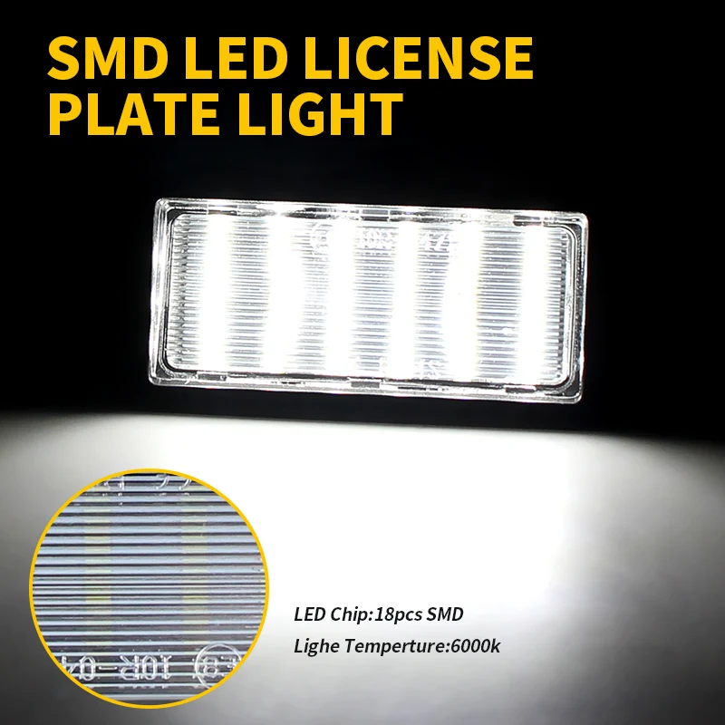 2pcs12V OEM الأبيض LED لوحة ترخيص ضوء لكيا ريو III UB 2011-2015 بيكانتو TA 2011-2015 #3