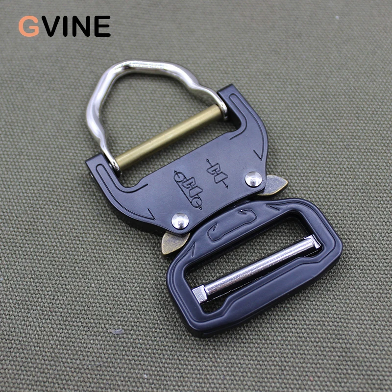 

39mm Wide Tactical Belt Buckle Black Metal Quick Side Release Buckles For Webbing DIY Outdoor Bags Luggage Strap Accessories