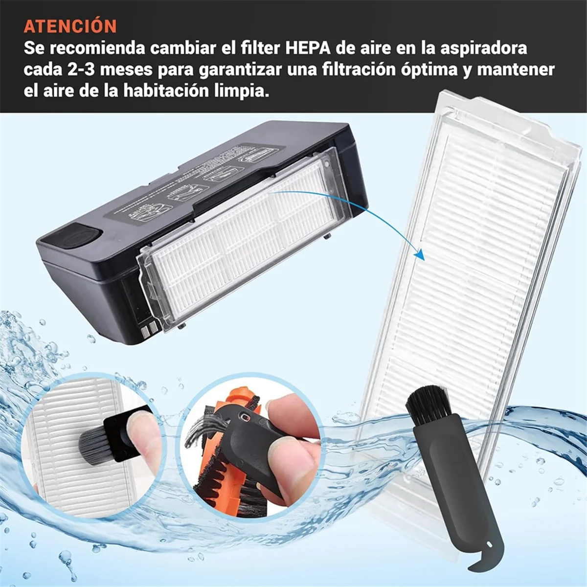 Filtros hepa fzfz para série mop 2s/p/pro/vácuo s12/s10eu série robô vácuo filtros de substituição acessórios