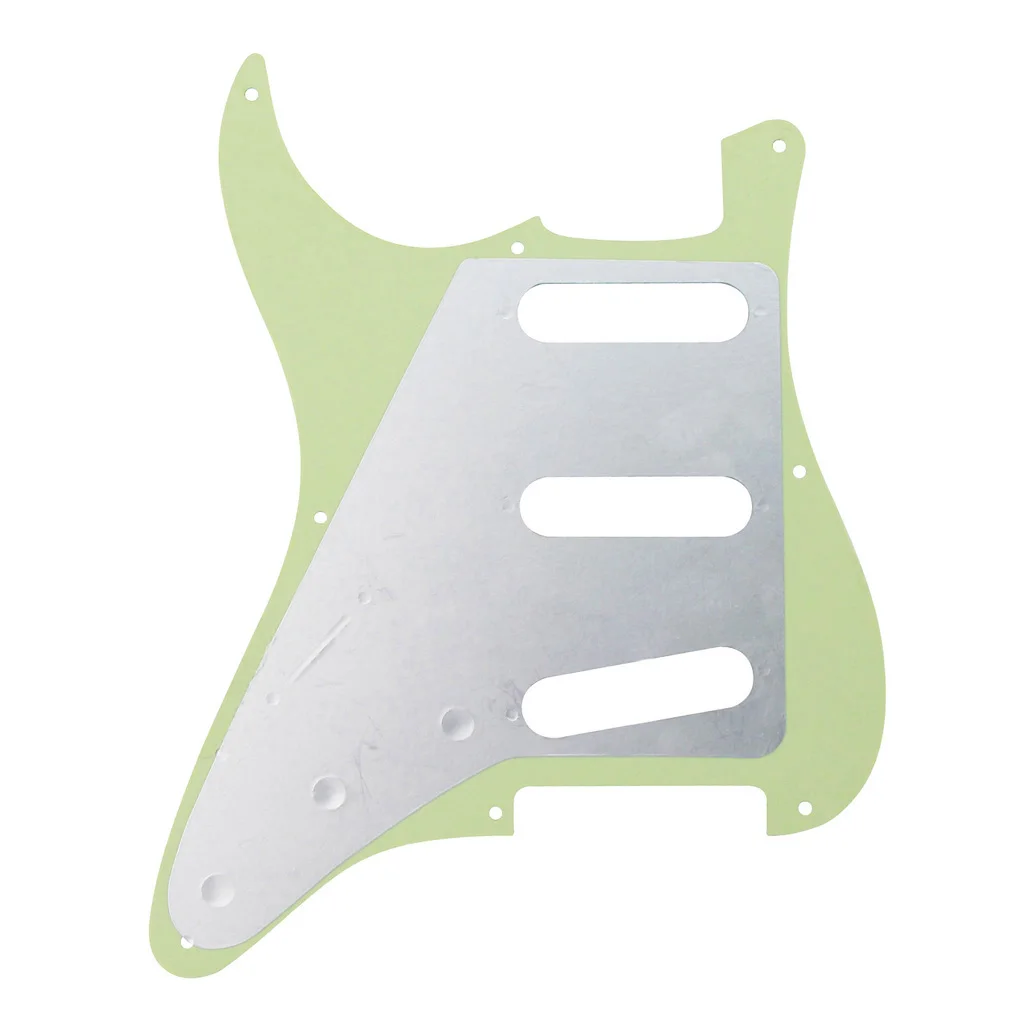 FLEOR Set of Vintage 8 Holes ST Pickguard SSS Guitar Back Plate & Screws for Electric Guitar Parts, 7 Colors Choose