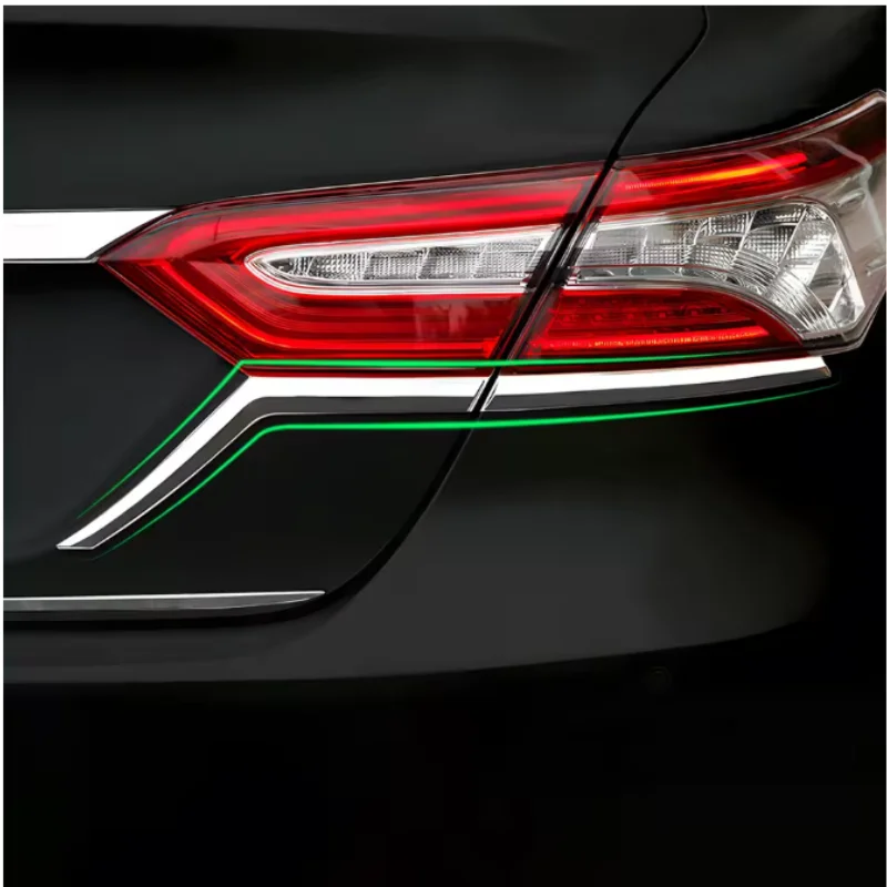 ABS Car Rear Tail Light Eyebrow Decorative Cover Trim Stickers For Toyota Camry XV70 2018 -2023 Accessories