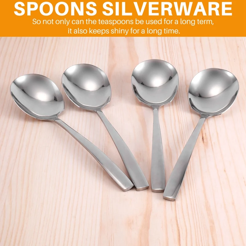 Large Serving Spoon,Set Of 4 Stainless Steel Large Serving Spoon,Mirror Finish For Elegant Buffet Banquet Party Holiday