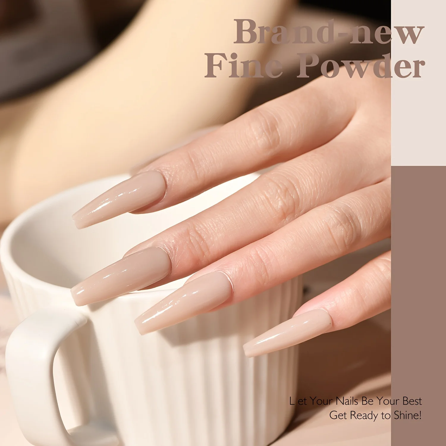 مجموعة أدوات مسحوق الأظافر، 20 لونًا عاريًا ورديًا لامعًا من الأكريليك مع قاعدة/معطف علوي من الأكريليك