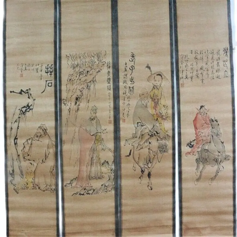 wall-painting-old-calligraphy-scrolls-folk-four-screen-celebrity-hang-picture-lao-tzu