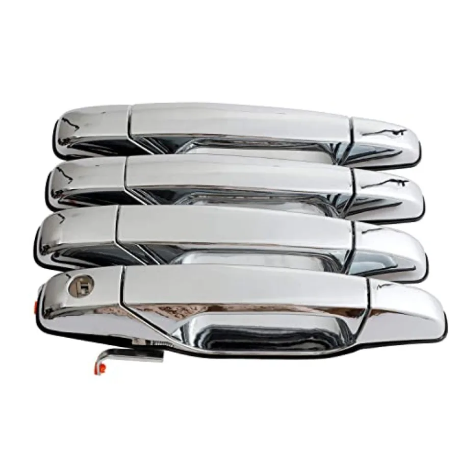 

Exterior Door Handle 4 PCS Front Rear Driver and Passenger Compatible with 2007-2014 Cadillac Escalade Chevy Avalanche Silverad