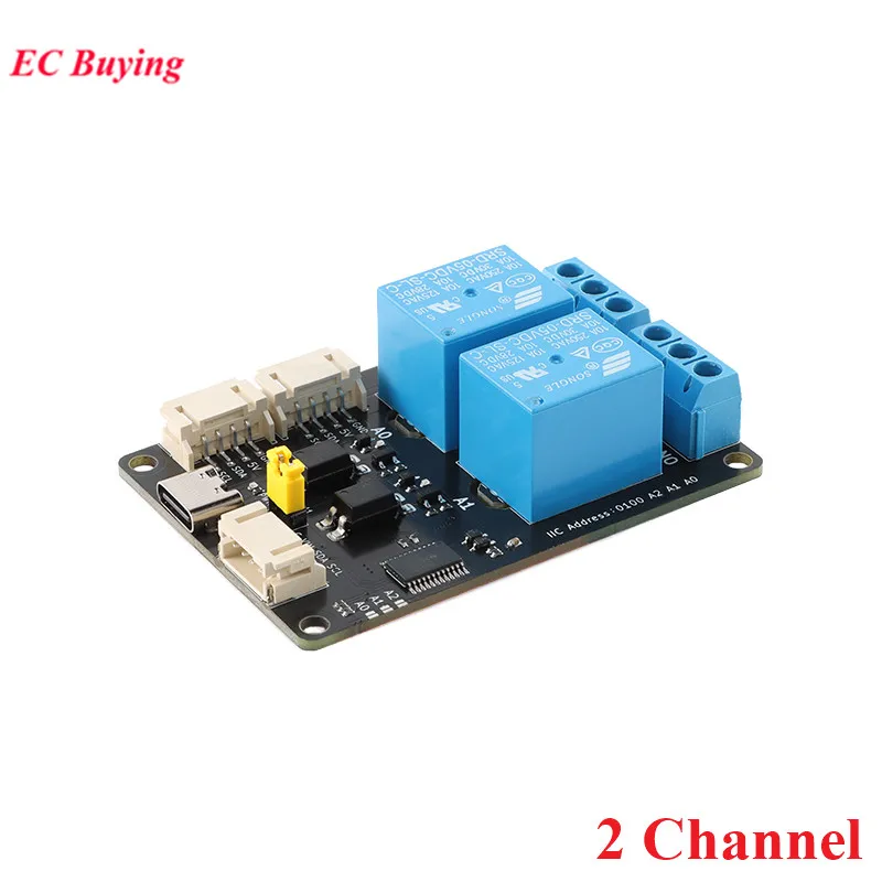 1 2 4 8 16 Channel Way Expansion Relay Module 5V Power Supply IIC I2C Communication Optocoupler Isolation Board XL9535-K1V5