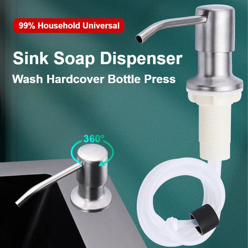 

Дозатор для мыла из нержавеющей стали, комплект удлинительных трубок, кухонная раковина, дозатор жидкого мыла, лосьон для ванной комнаты, моющее средство, ручной пресс, насосы