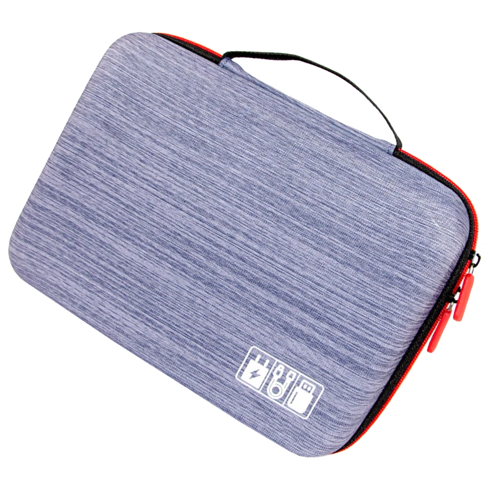 

1PC Waterproof Digital Electronic Storage Box Data Cables ganizer Gray Portable Travel Cable Pouch for USB