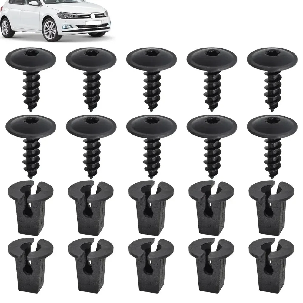 20/40/80 Stück Motorabdeckung Unterbodenschutz Spritzschutz Radkasten Torx-Schraube Halterung Befestigungsclip Bolzen Universal für VW Audi N90974701