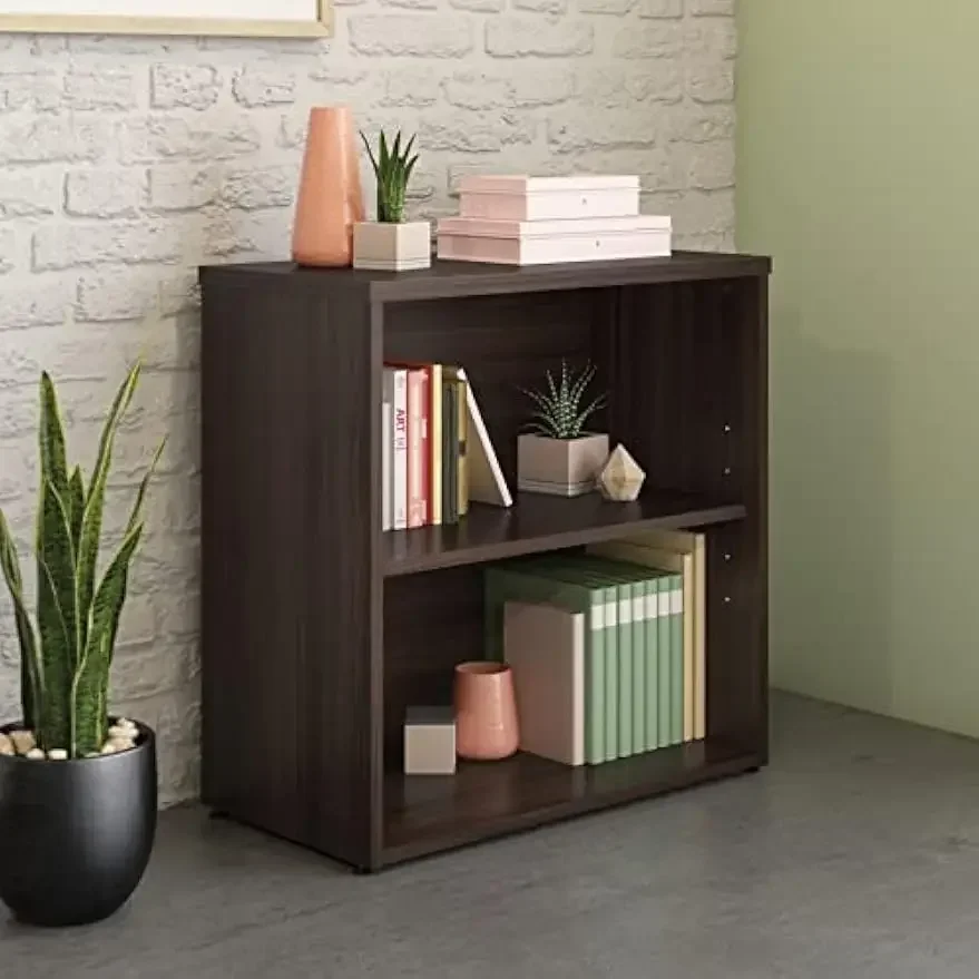 OfficeWorks by Sauder Affirm 2 Shelf Bookcase, Noble Elm Finish