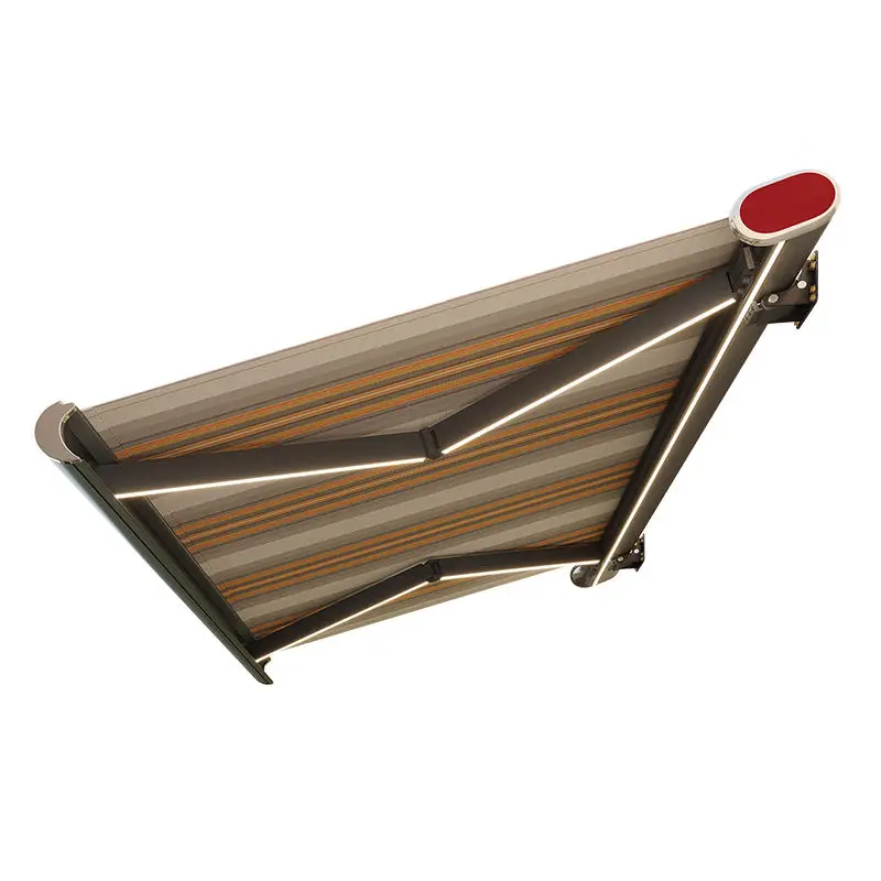 High Quality Easy Installation Aluminum Alloy Frame Sunshade Anti Rainstorms Acrylic Fabric Canopy Foldable Electric Awning