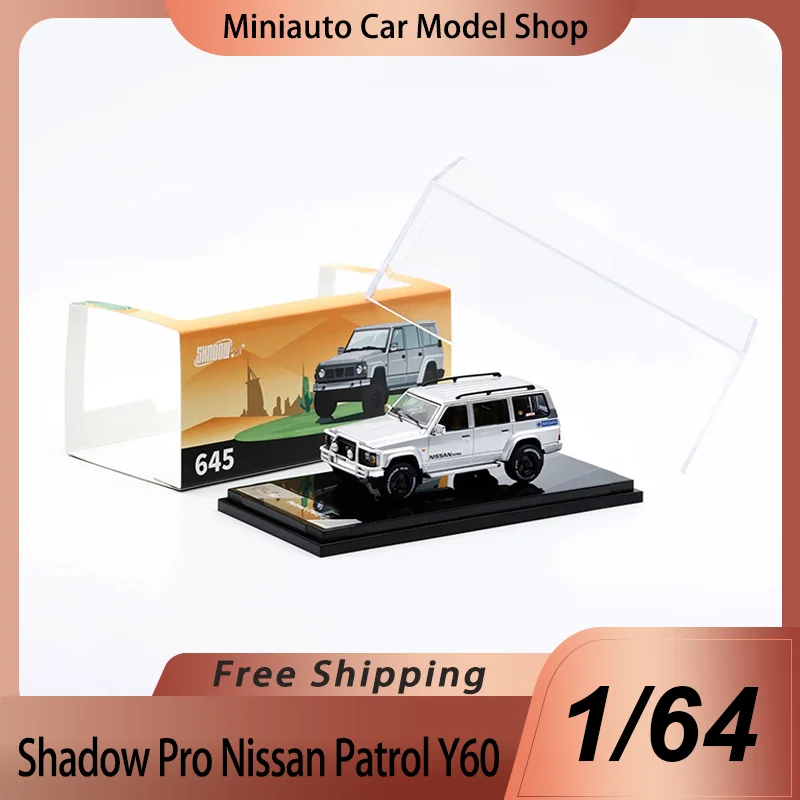 Nuevo en Stock, Shadow Pro 1:64 Nissan Patrol Y60, Modelo de Aleación Fundida a Presión, Miniatura de Auto Nissan Patrol Y60, Juguetes Personalizados, Regalo para Niños