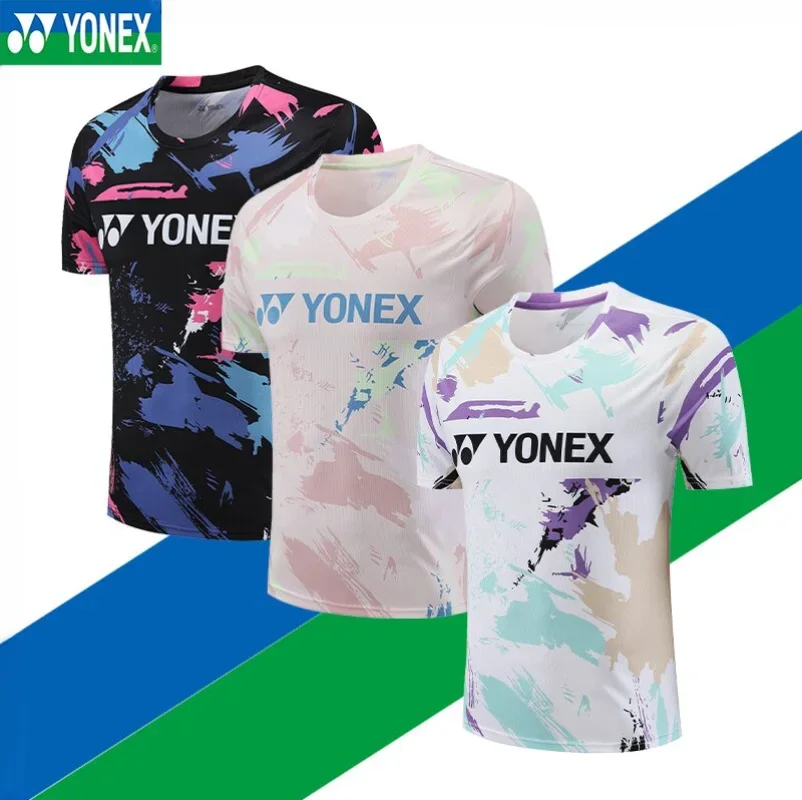 Yonex Badminton Clothing Men's and Women's Competition Quick-drying Breathable Sweat-absorbing Tops Short-sleeved T-shirts