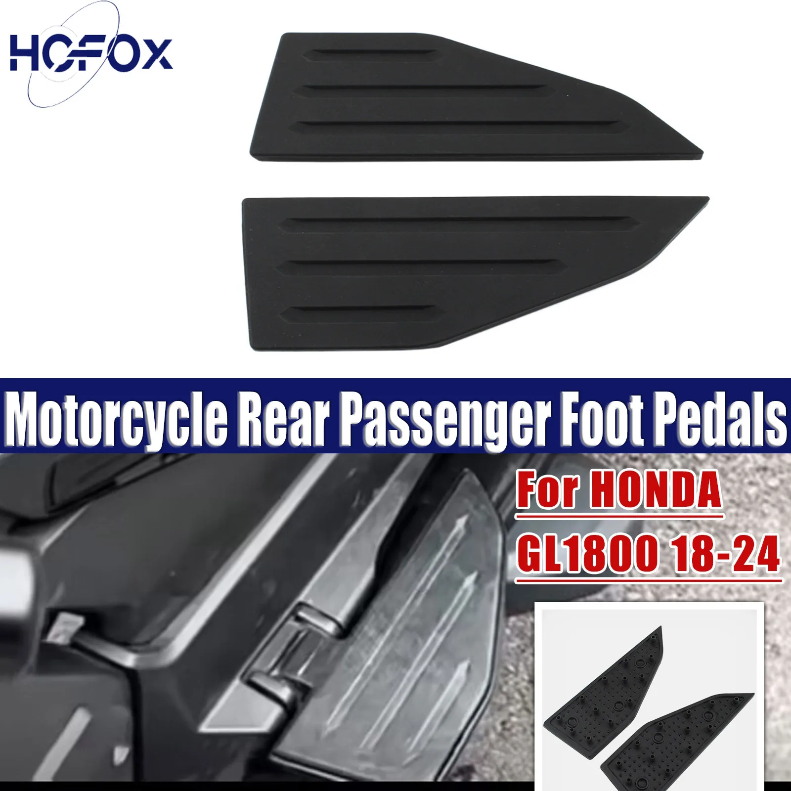 

Foot Rest Plate Pedals Pad For Honda Gold Wing GL1800 2018-2024 Motorcycle Rear Passenger Footrest Rubber