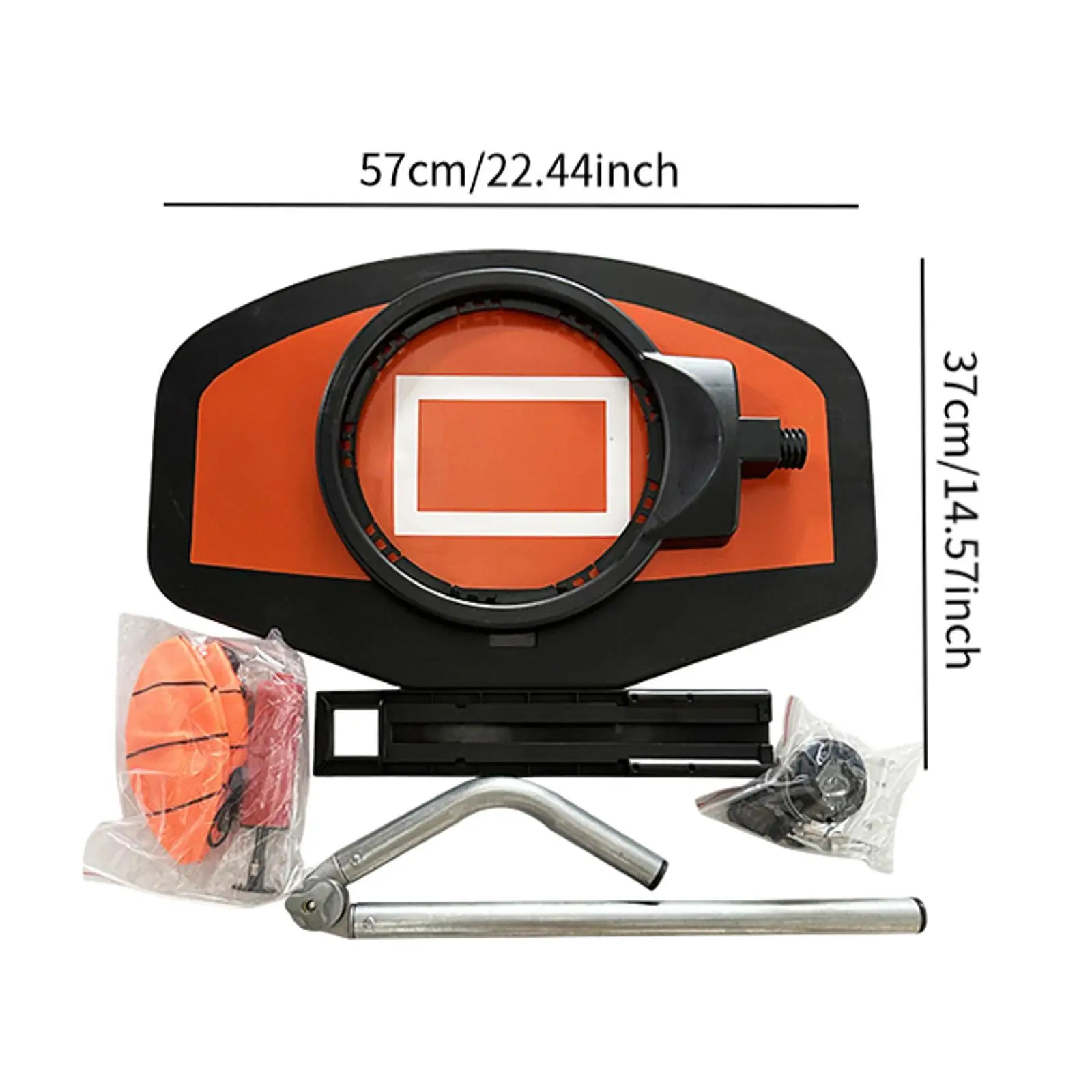 Basketbalring voor trampoline, trampoline basketbalring, met mini-basketbal en pomp, eenvoudig te installeren, binnen en buiten