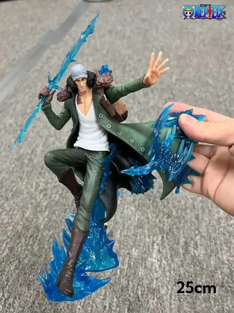 Aokiji Kuzan Action Figurine 30 cm One Piece Anime Figura Gk Pvc 2 Teste 2 Mani Statua Modello Collezione Decorazione della stanza Giocattolo Gif