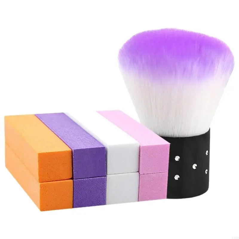 L8RD – brosse à poussière lime à ongles, fonctionnel soins des ongles pour l'entretien des ongles