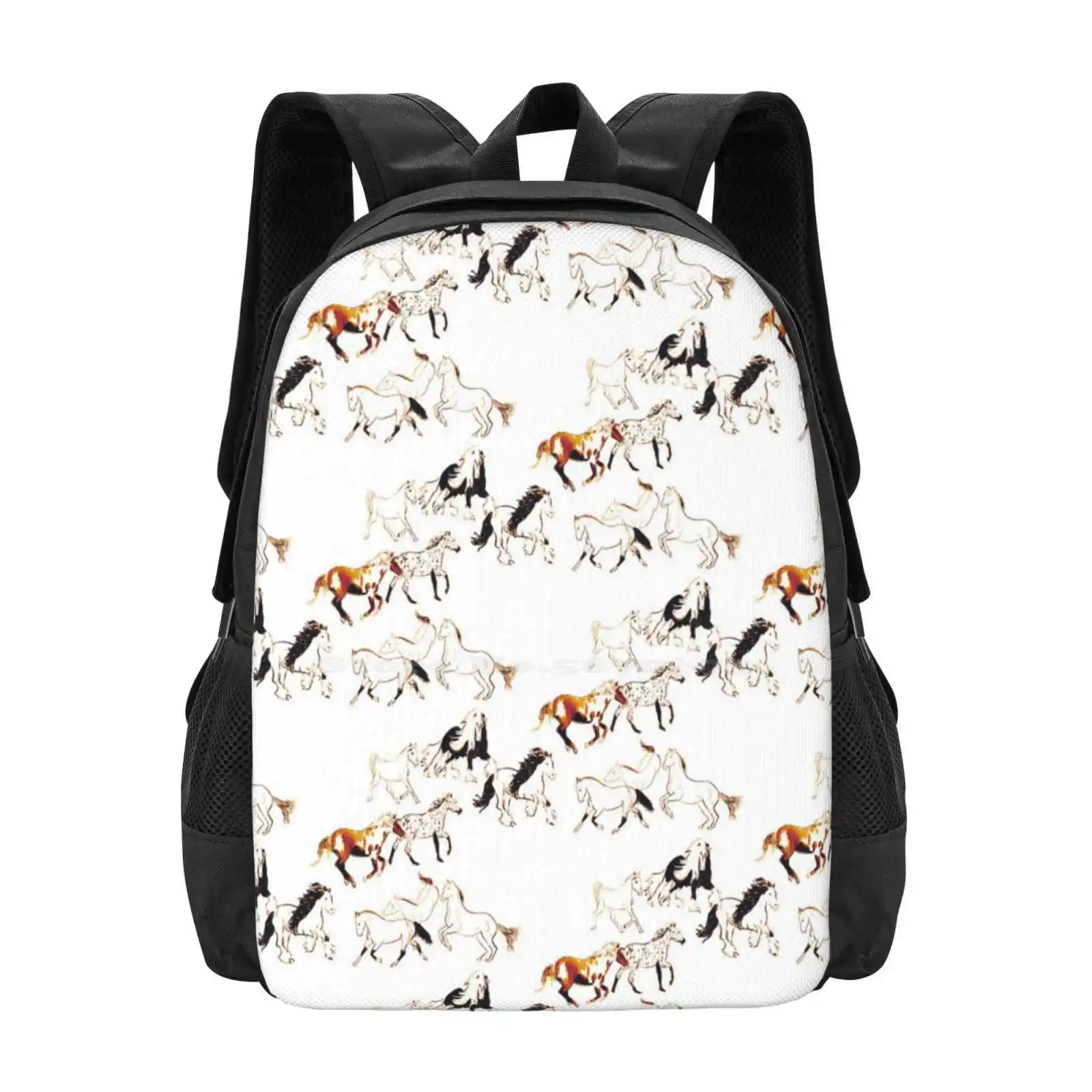 All The Wild Horses Hot Sale Schoolbag Backpack Fashion Bags Horses Swellart 100 Days Os Swell 100 Days Of Swell Patterns