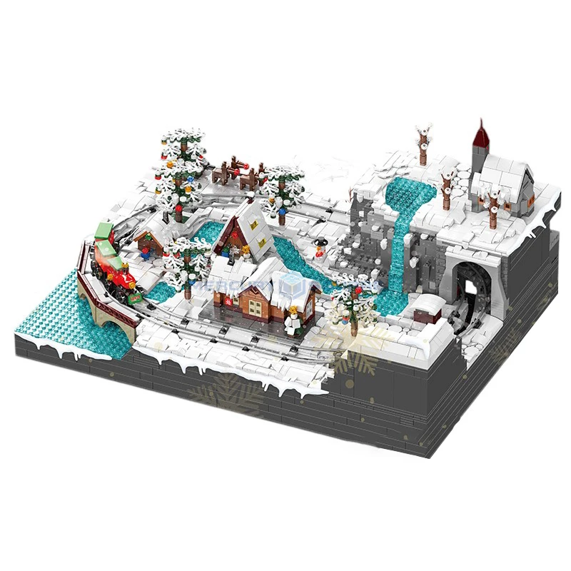 Christmas Train Wonderland Model Building Blocks MOC 12029 Special Edition Winter Town Festive Bricks Ideas Toy Gift Girls Boys