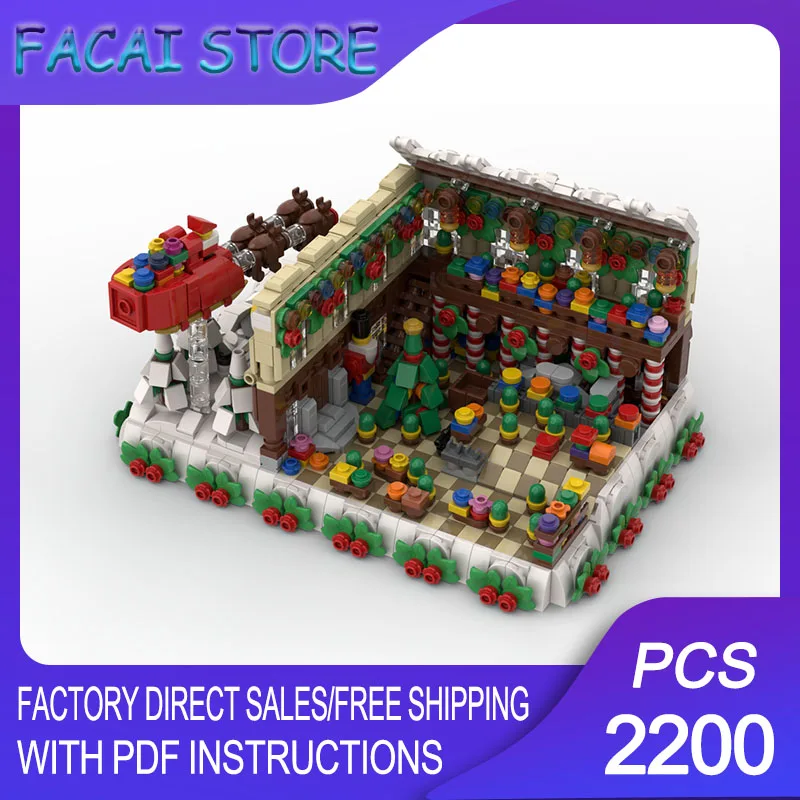 

City Street View Moc Building Bricks Calendar Model Technology Creative Series Blocks Gift Christmas Toys DIY Set Assembly