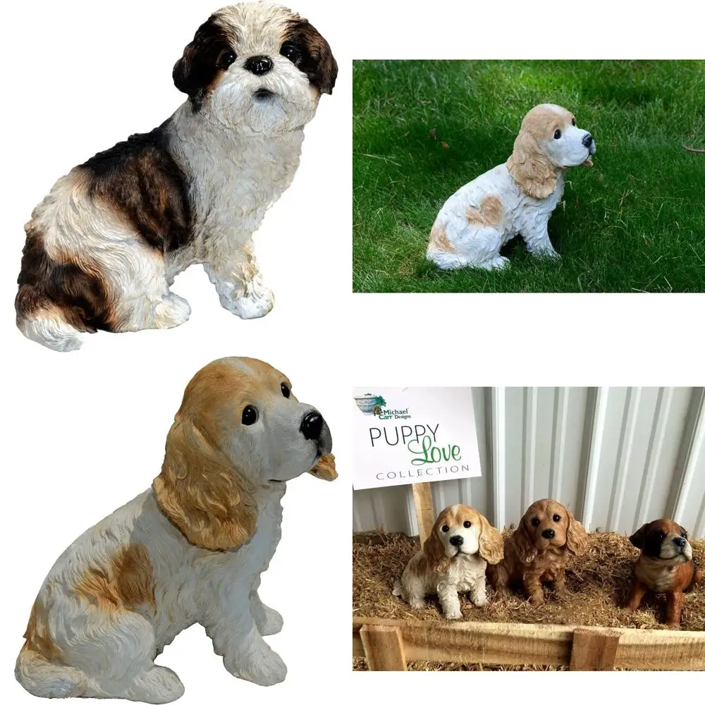 

Michael Carr's Sue-Shih Tzu Puppy Outdoor Dog Statue for Garden, Patio, and Lawn Decor