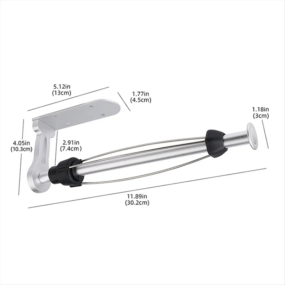 AT16 Paper Towel Holder, Easy Tear Wall Mount Under Cabinet , Aluminum Alloy Paper Roll Holder Adhesive or Silver