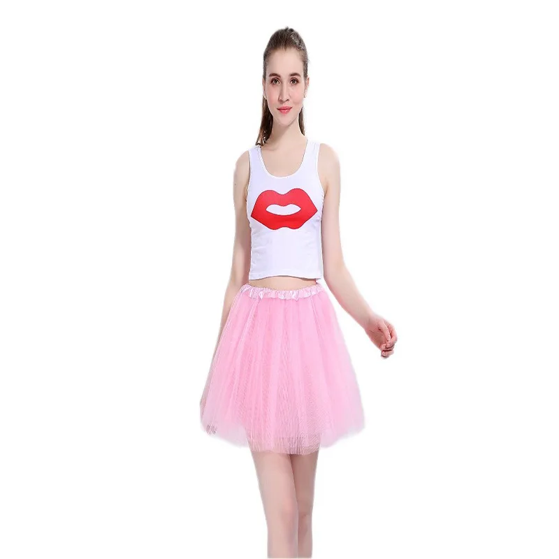 1Pc Schattige Carnaval Dans Performance Rok Kleurrijke Tule Rok Pofrok Voor Volwassenen