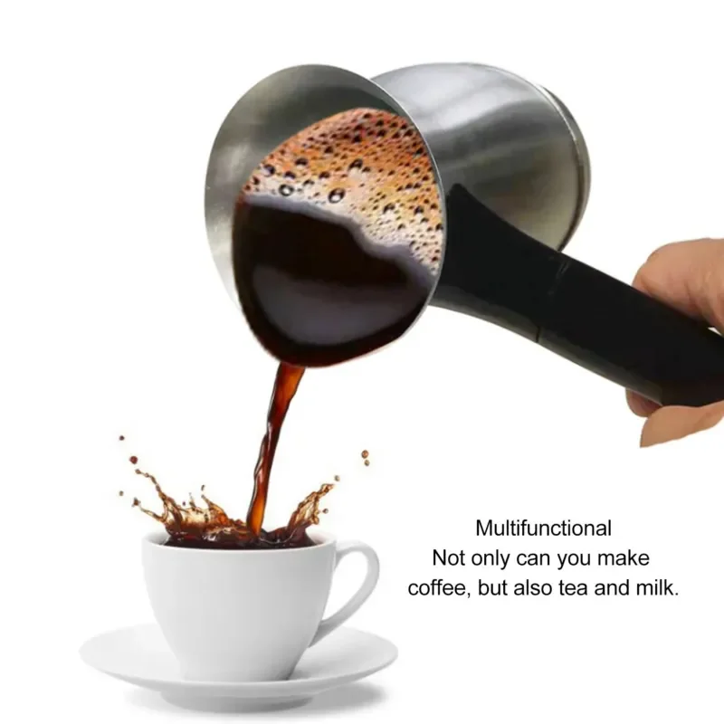 For Turkish stainless steel hand-brewed coffee pot, this mini household automatic heating coffee cup is designed to bring the