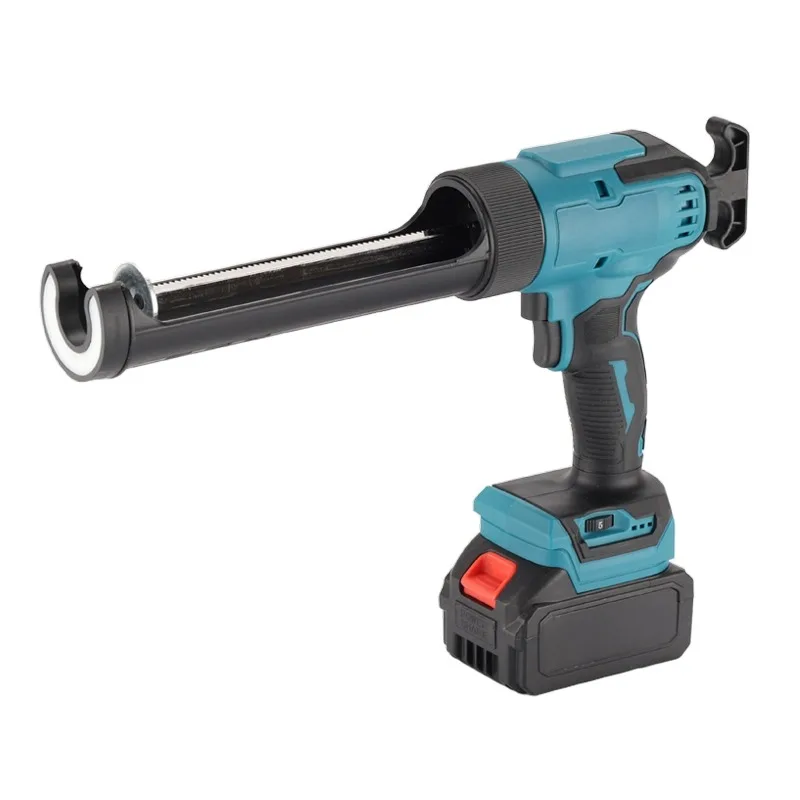 Máquina de colagem elétrica 21V - Máquina de colagem de pistola de cola de costura alimentada por bateria de lítio com luz LED - Pistola de cola de vidro - Sem fio