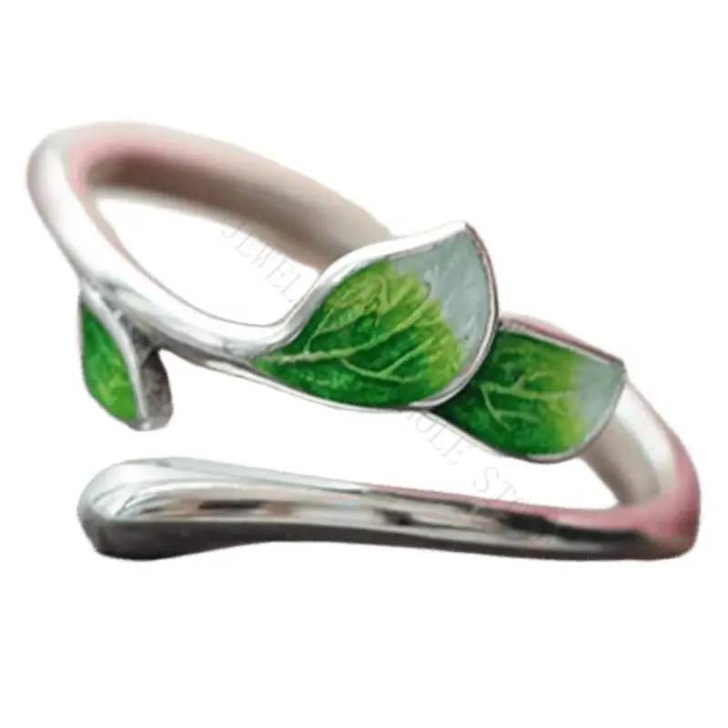 R7UF Elegant Adjustable Wedding Rings Dating Rings Tree Opening Rings