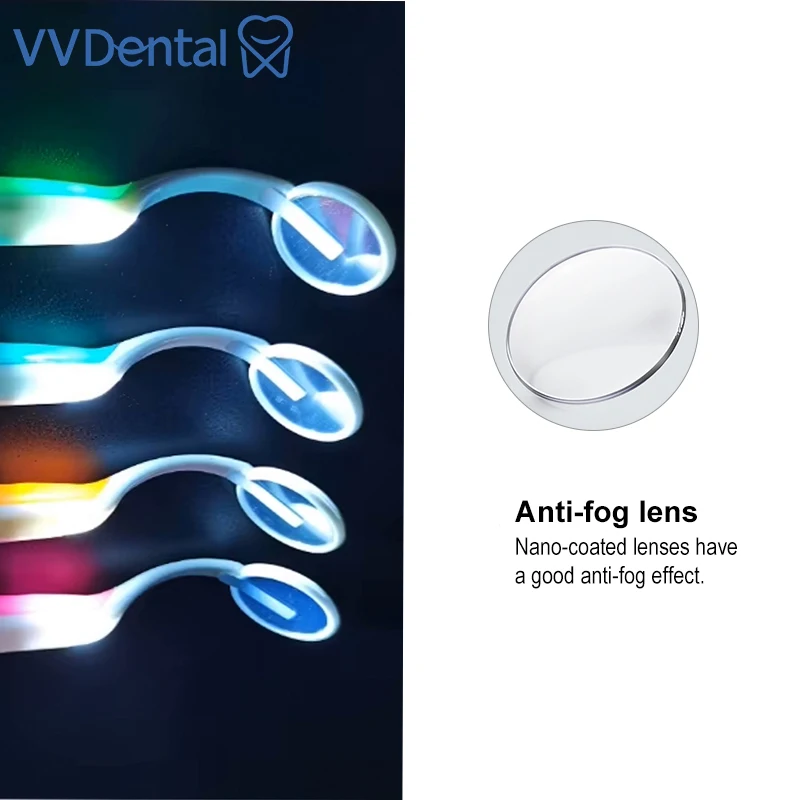 

Набор из 5 портативных многоразовых стоматологических LED-зеркал для осмотра полости рта, яркое освещение, инструмент для гигиены и ухода за зубами