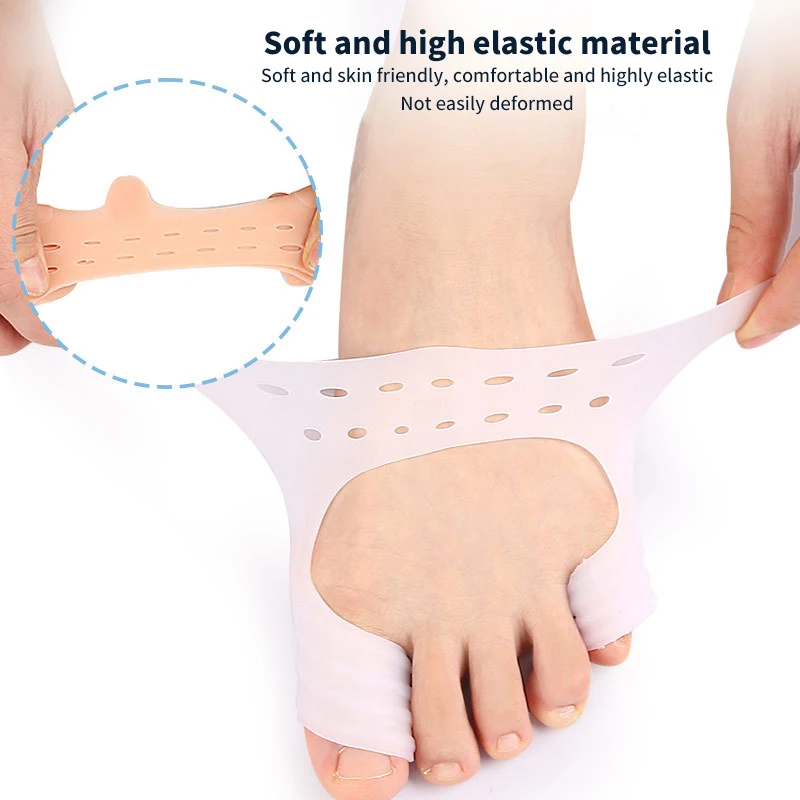 1pair Magnet Forefoot Insoles Toe Separator Cushion Pad Pain Relief Shoes Insoles Finger Toe Hallux Valgus Corrector Gel Pads