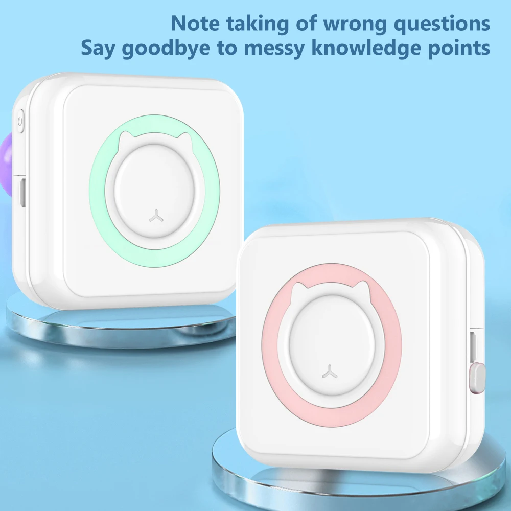 Draagbare Mini Printer Thermische Sticker Label Printer Inkless Hd Print Pocket Printers Bluetooth Miniprint Foto Impresora Termica